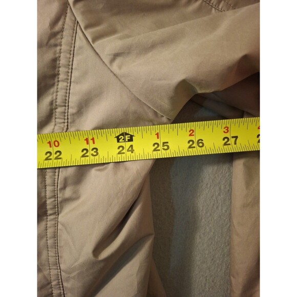 Jos A Bank Travel Tech Men’s XL Beige Tan Trench Coat Rain Jacket Plaid Lining - Picture 9 of 9